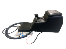 Load image into Gallery viewer, LEATHER COVERED LAND ROVER DEFENDER CONSOLE with 6L80E AUTOMATIC SHIFTER INSTALLED WITH AIR CONDITIONING