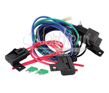 Load image into Gallery viewer, Radiator & Dual Fan set up for Chevy 5.7 Engine installed in Land Rover Defender 90/110/130