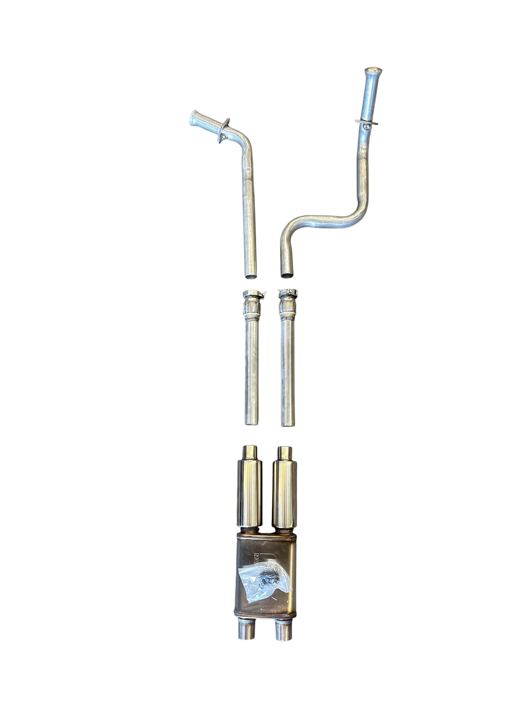 DUAL EXHAUST KIT FOR DEFENDER 110 WITH LS3 ENGINE - with DUAL TIPS