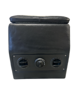 Load image into Gallery viewer, LEATHER COVERED LAND ROVER DEFENDER CONSOLE with 6L80E AUTOMATIC SHIFTER INSTALLED WITH AIR CONDITIONING
