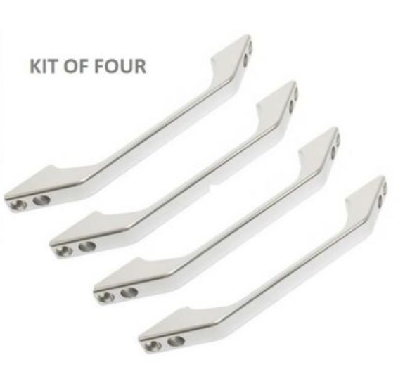 DEFENDER ALUMINIUM TRIM PIECES - VEHICLE SET OF DEFENDER GRAB HANDLE IN SILVER - COMES AS A FOUR PIECE KIT