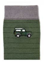 Load image into Gallery viewer, GENUINE LAND ROVER SOCKS - THREE PACK OF SOCKS - SIZES 7-11 WITH VEHICLE ICONS
