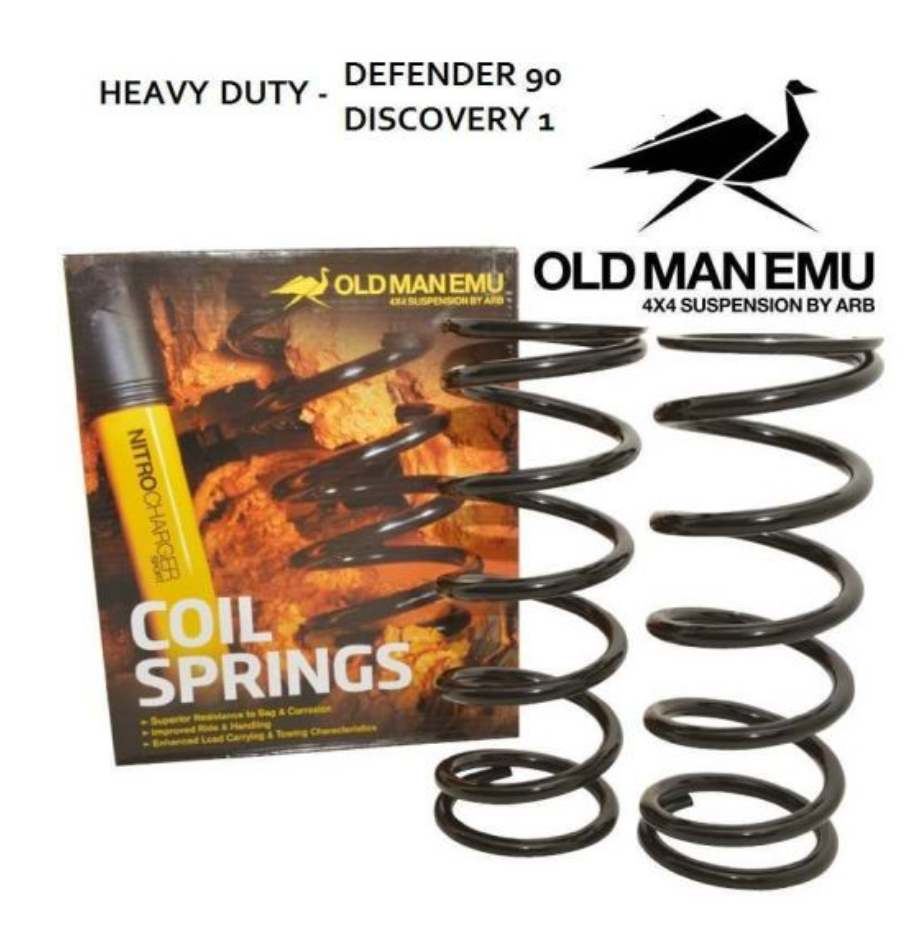 DEFENDER 90 AND DISCOVERY 1 REAR SPRINGS - OLD MAN EMU - COMES AS A PAIR - UP TO 1.5 inch LIFT - HEAVY DUTY