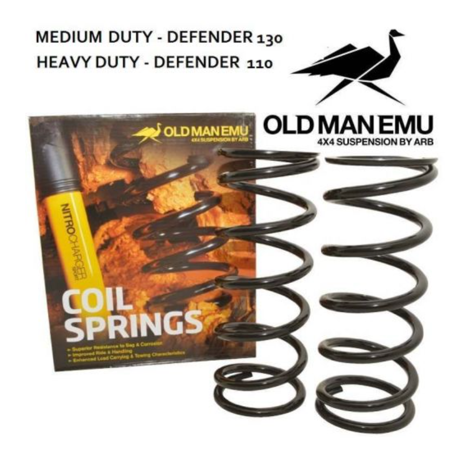 DEFENDER 110 REAR SPRINGS - OLD MAN EMU - COMES AS A PAIR - UP TO 1.5 inch LIFT - MEDIUM/LIGHT DUTY