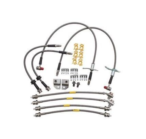 STAINLESS STEEL BRAKE HOSE KIT FOR DISCOVERY 3 & 4 AND RANGE ROVER SPORT