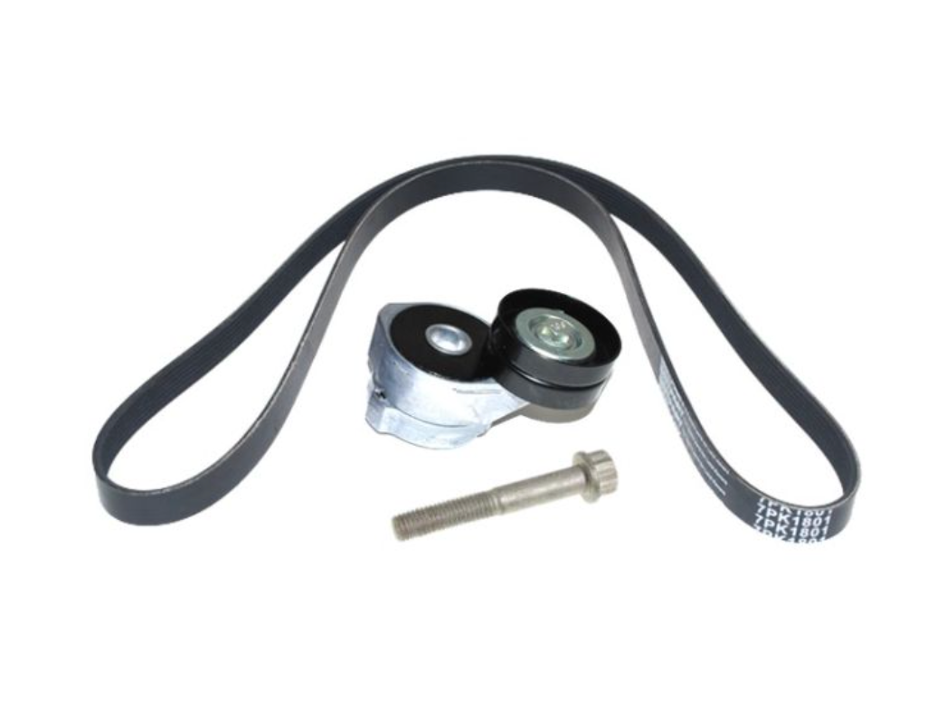 TD5 DRIVE BELT KIT - WITH AIR CONDITIONING - LAND ROVER DEFENDER AND DISCOVERY 2 (WITHOUT ACE)