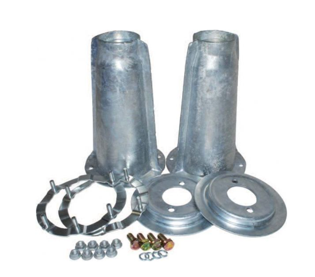 GALVANISED SHOCK ABSORBER TURRET & RING KIT - FOR LAND ROVER DEFENDER, DISCOVERY 1 AND RANGE ROVER CLASSIC